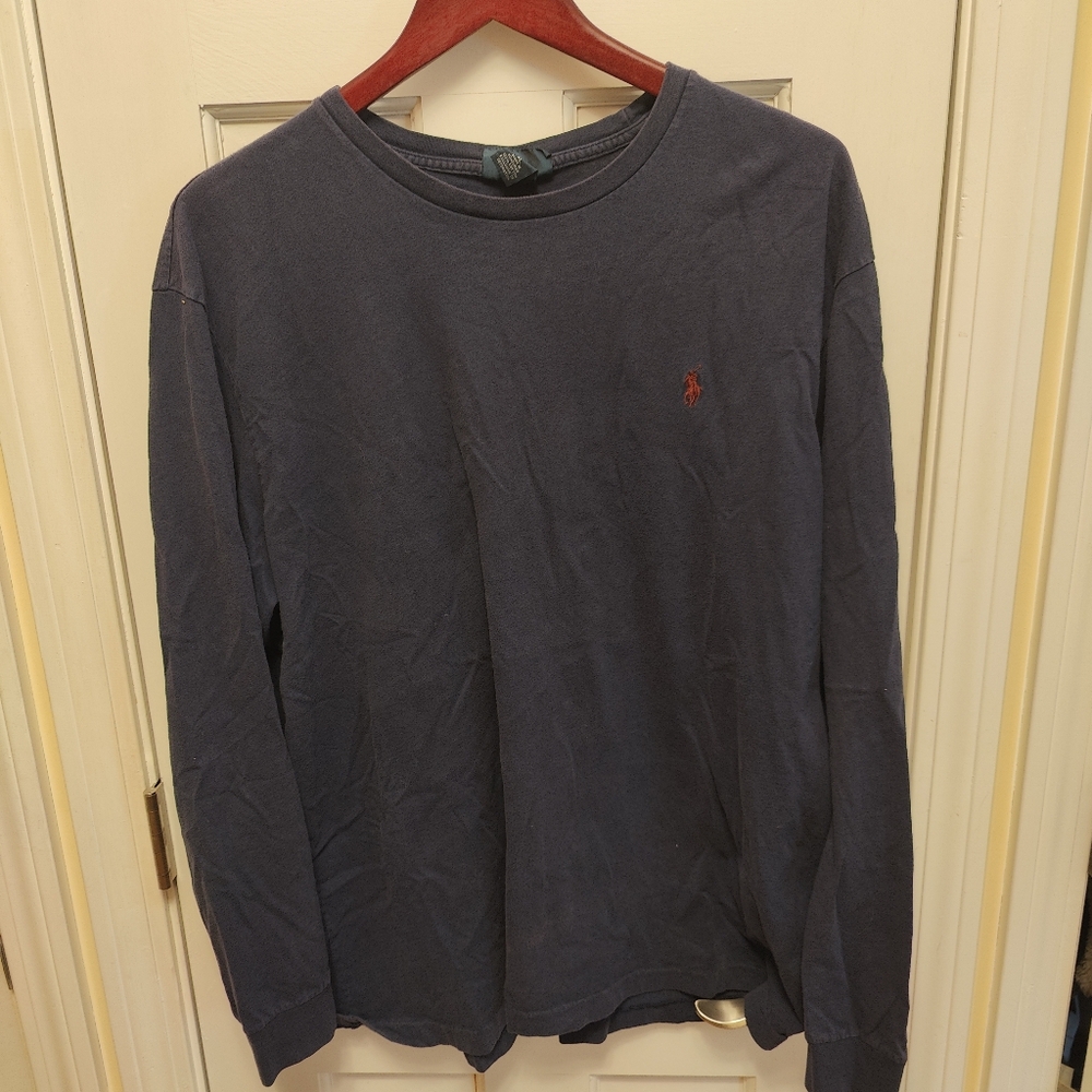 Polo by Ralph Lauren Men's Navy Long Sleeve Shirt